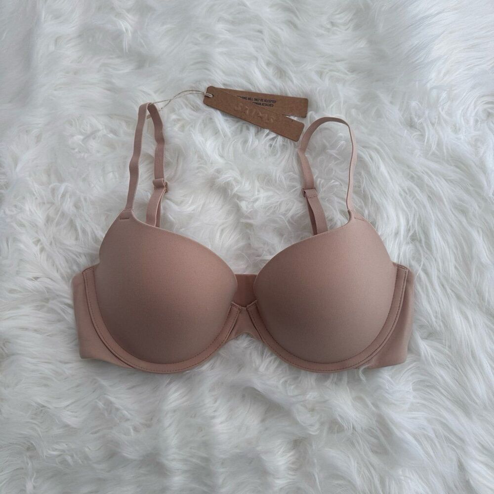 Skims Fits Everybody Push-up Demi Bra Mica Size 32C